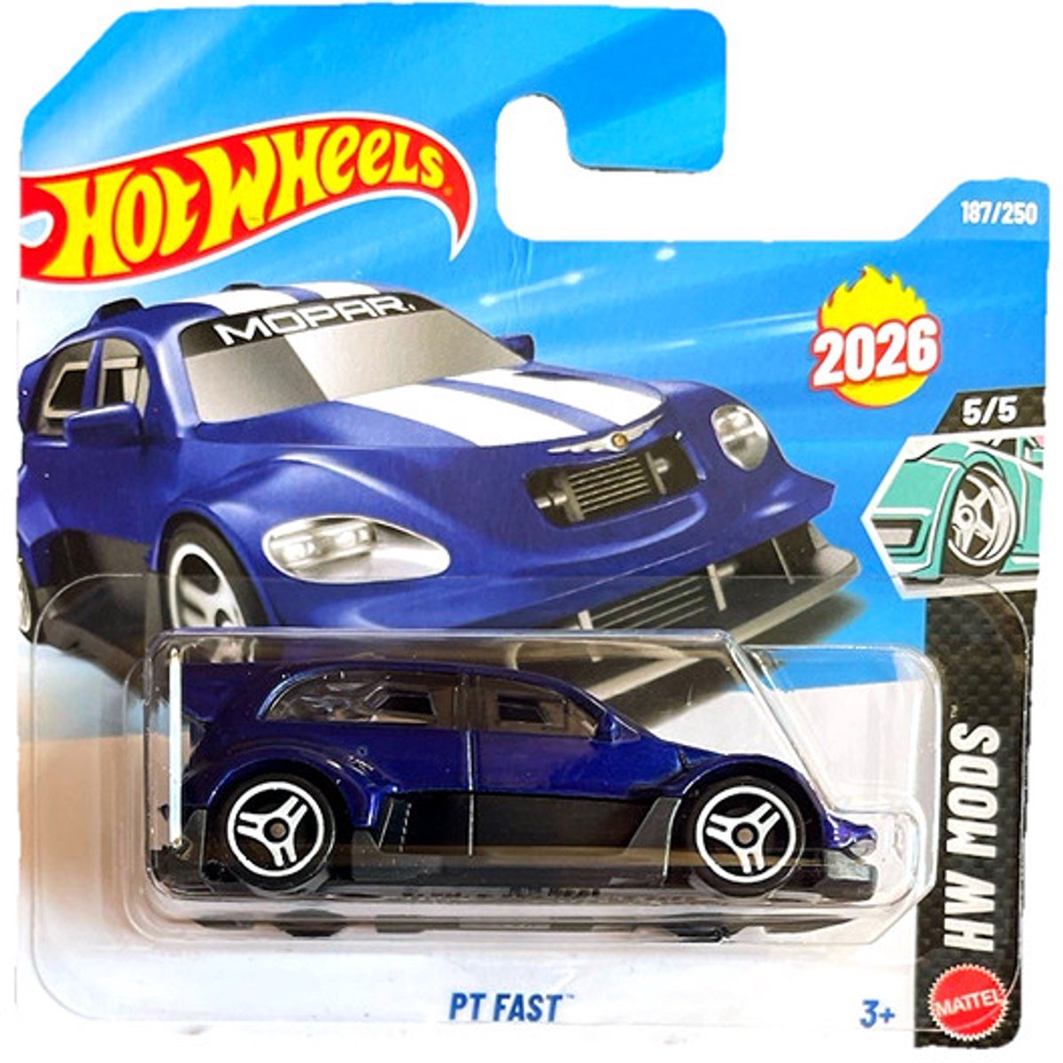 HOT WHEELS PT FAST MOPAR BLUE 187/250 HW MODS 5/5 SHORT CARD 2026