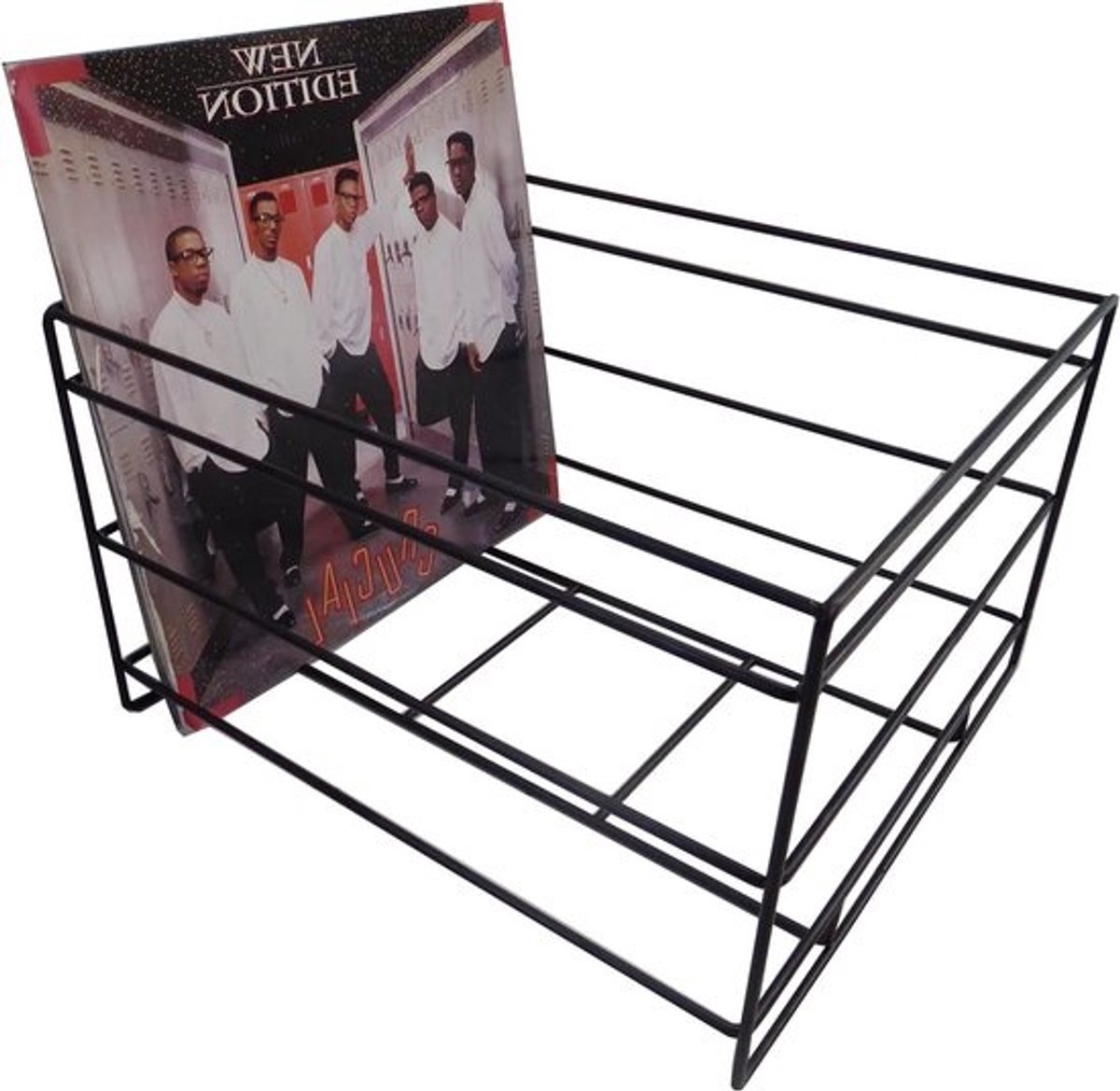 Platenbox Standaard - Vinyl Opbergdoos - Muziek Collectie - Doorbladerbaar Ontwerp - 12 Inch - Zwart