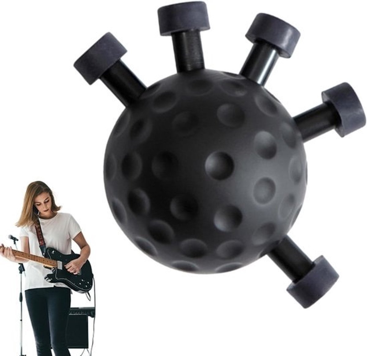Handgreep Versterker - Onderarm Trainer - Vinger Kracht Trainen - Verstelbare Weerstand - 15.9 x 12.4 cm - Zwart