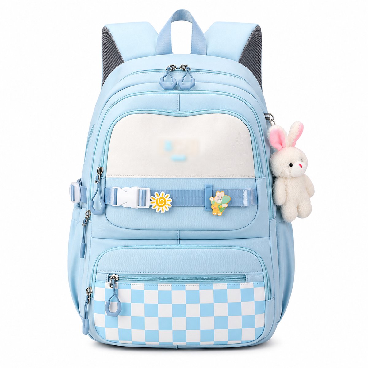 Leuke Kawaii Schoolrugzak voor Meisjes - Grote Boekentas met Esthetisch Design - voor Kinderen en Tieners - Geschikt voor Basisschool en Middelbare School - Blauw