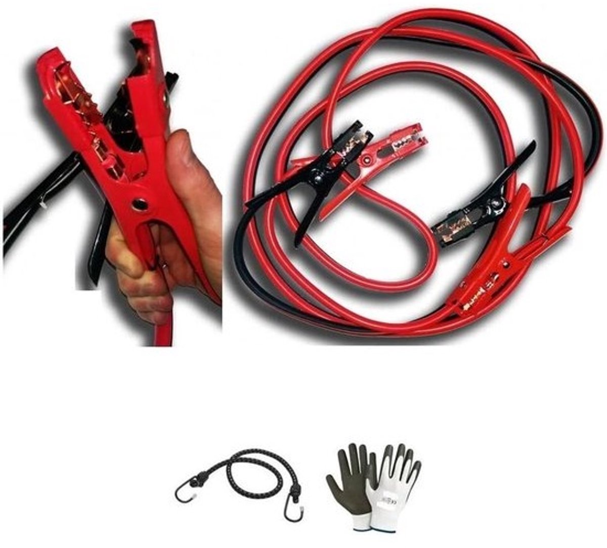 Startkabels - Boosterkabels Accukabels - Motor Starten - 500 Ampere - 3.6 Meter - Zwart