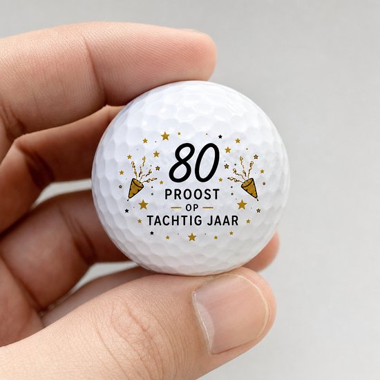 Wilson Golfballen 80 Jaar - Verjaardag Golf Cadeau - 2 stuks - Golfbal met Opdruk — afbeelding 5