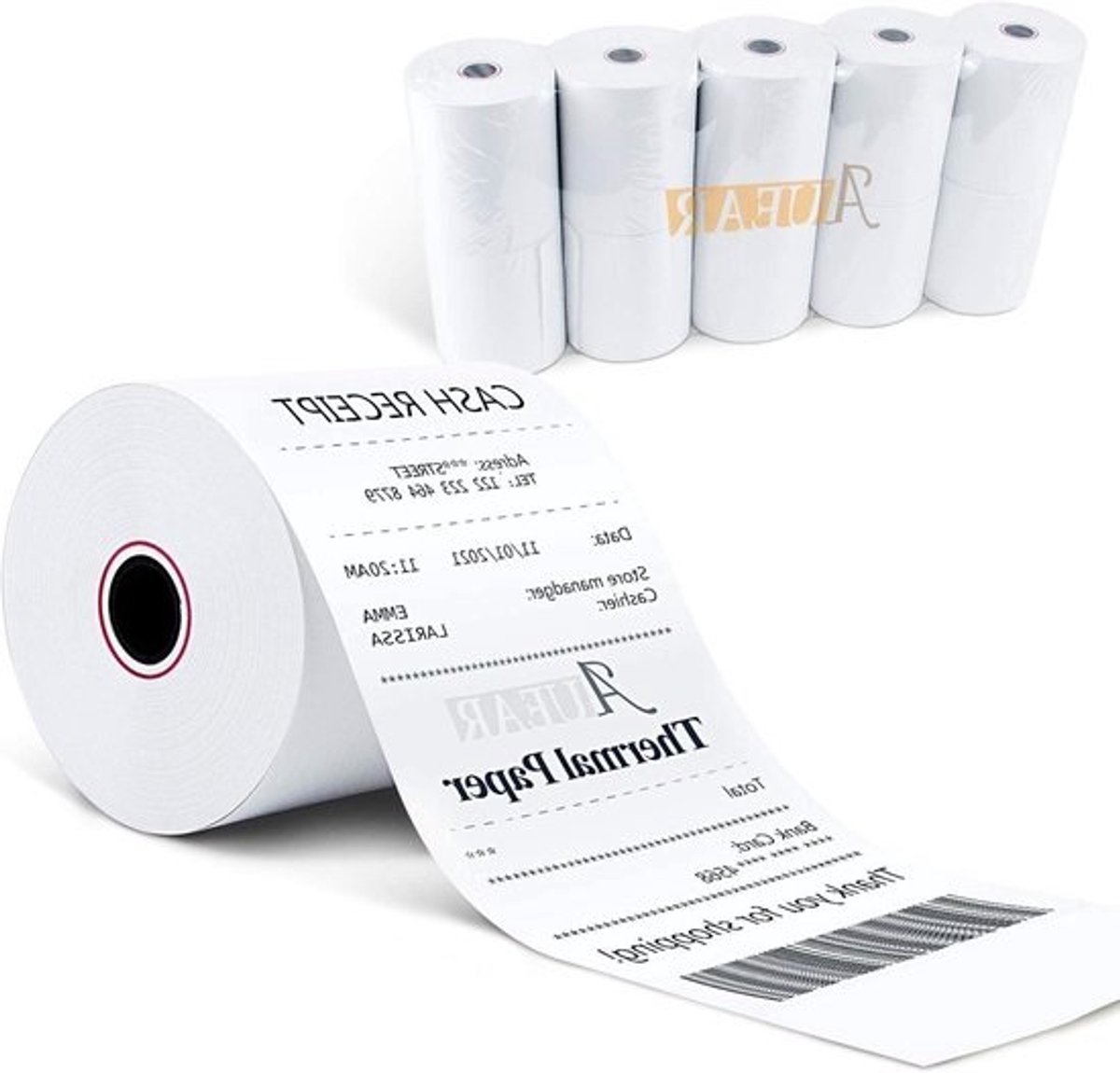 Thermisch Bonpapier - Kassabon Rollen - Facturen Printen - BPA-vrij Materiaal - 10 Rollen - Wit