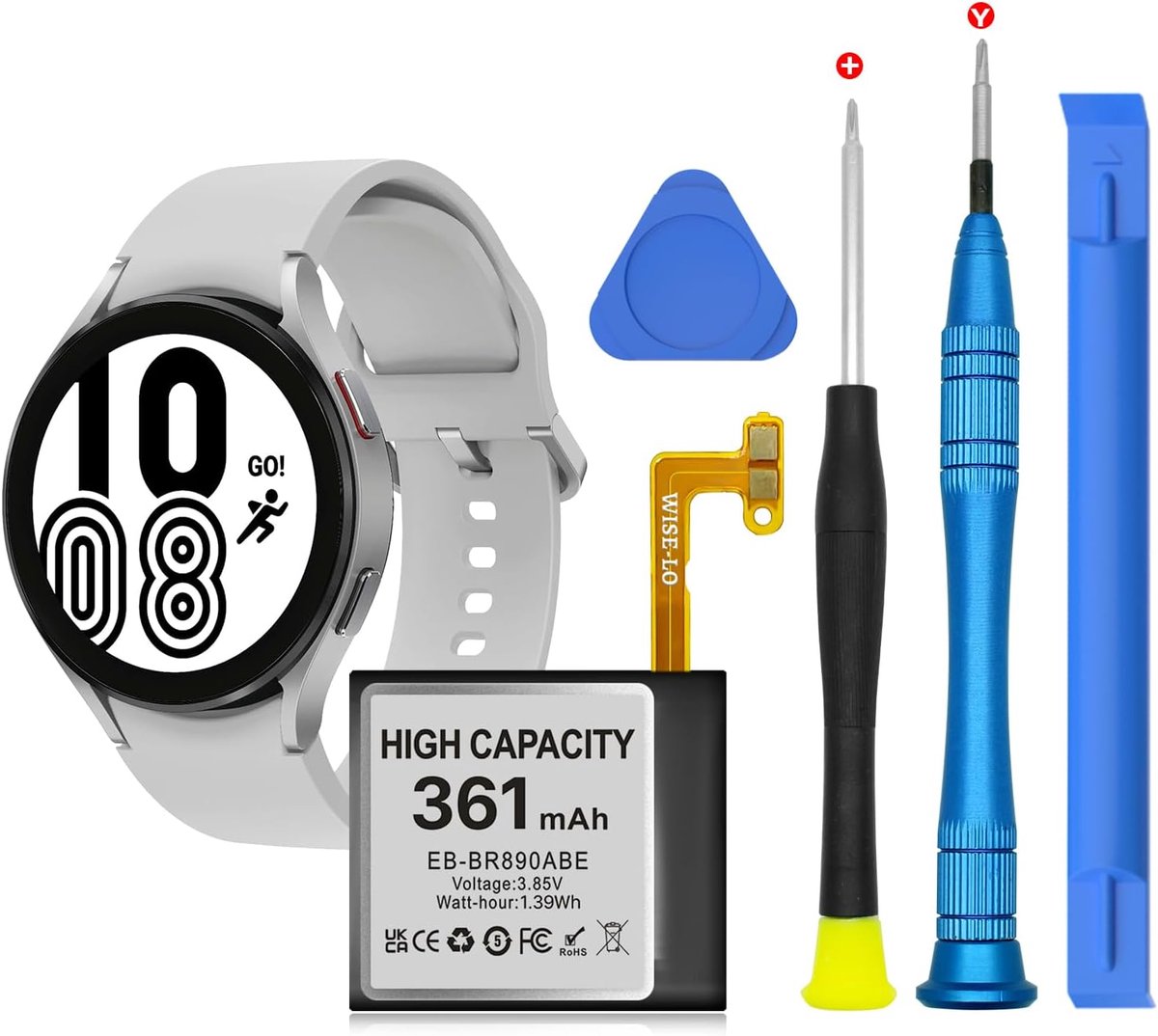 [361mAh] TQTHL vervangende batterij EB BR890ABY batterij voor Samsung Galaxy Watch 4 Classic 46 mm SM R890 SM R895 SM R895U SM R890N