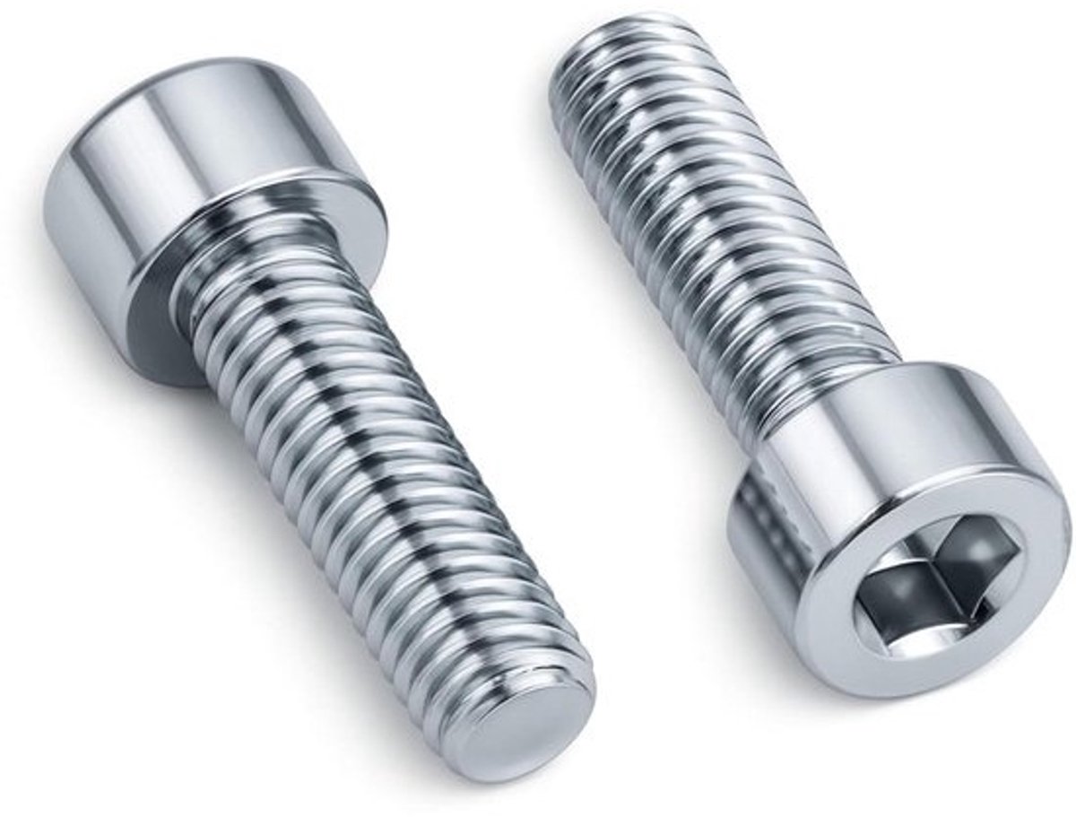 Cilinderkopschroeven Inbus - Metrische Schroeven Voldraad - Montage Constructie - Koolstofstaal Verzinkt - M6 x 12 mm - Zilver