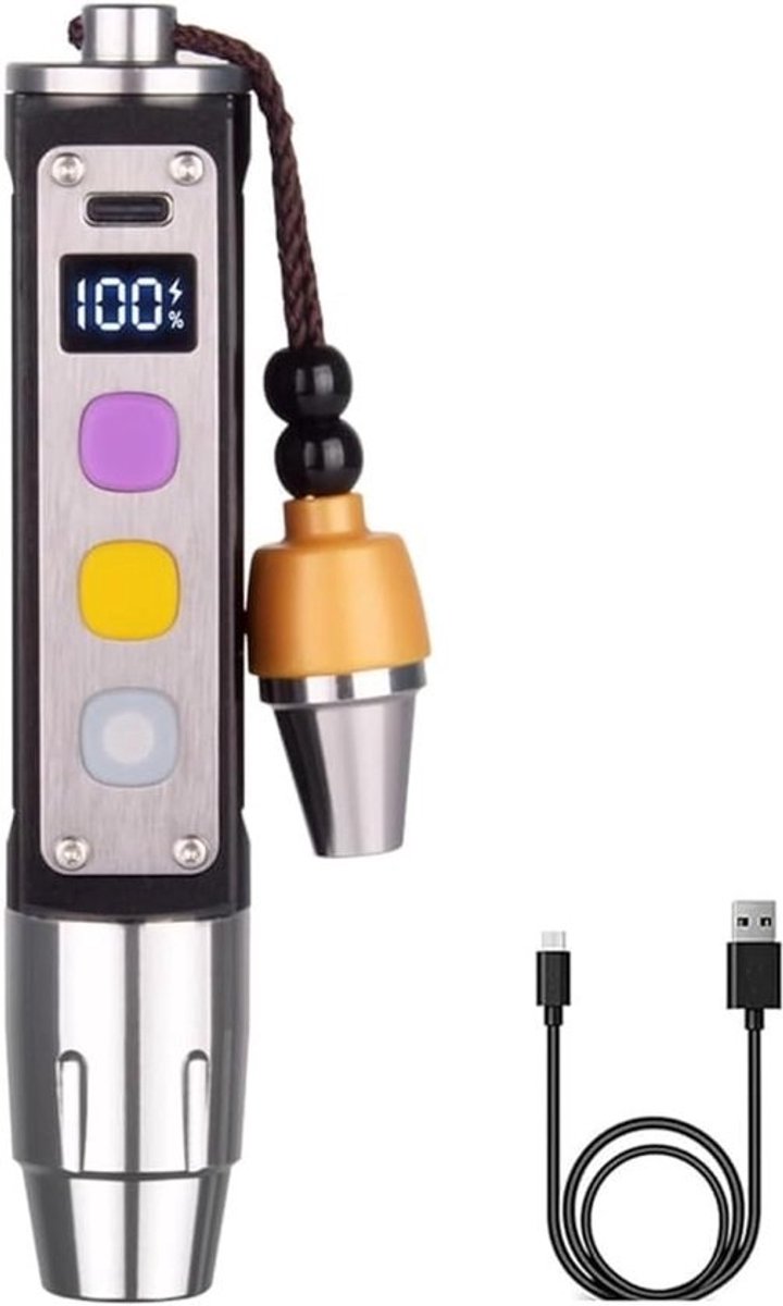 Mini Zaklamp - Detectie Lamp - Minerale Identificatie - Drie Lichtbronnen - 13cm Lengte - Zwart