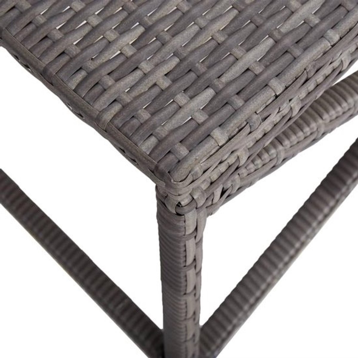 Comfortabele Tuinbank Buitenbank Poly Rattan Grijs