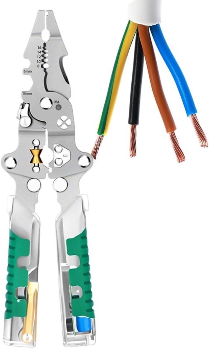 Elektrische Kabelstripper - Draadstripper Kniptang - Onderhoud Reparatie - Multifunctioneel Ontwerp - 215 mm Lengte