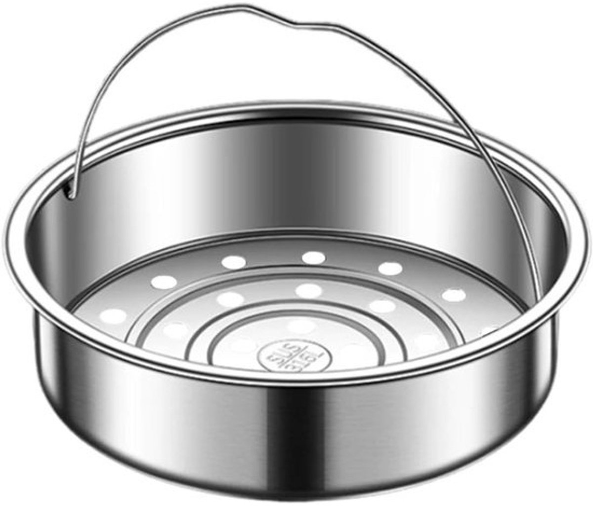 Stoompan Roestvrij Staal - Stoommand Inzetstuk - Gezond Koken - Duurzaam 316 Staal - 20-22.5cm
