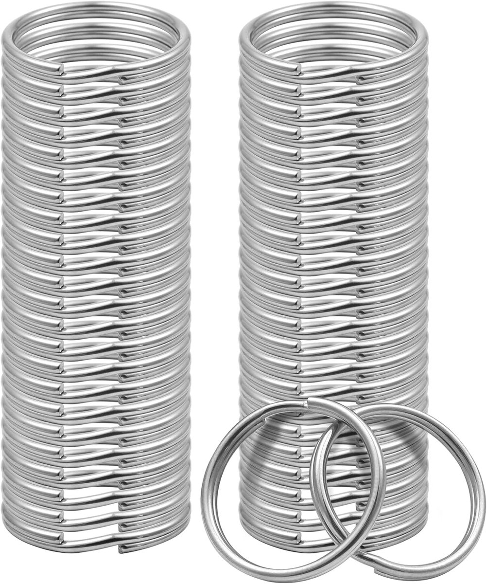 Dailygoods- Sleutelringen 30 Stuks - Roestvrij Stalen Splitringen 20 mm - Dubbele Lussen - Voor Sieraden/Maken - Stevig en Lichtgewicht