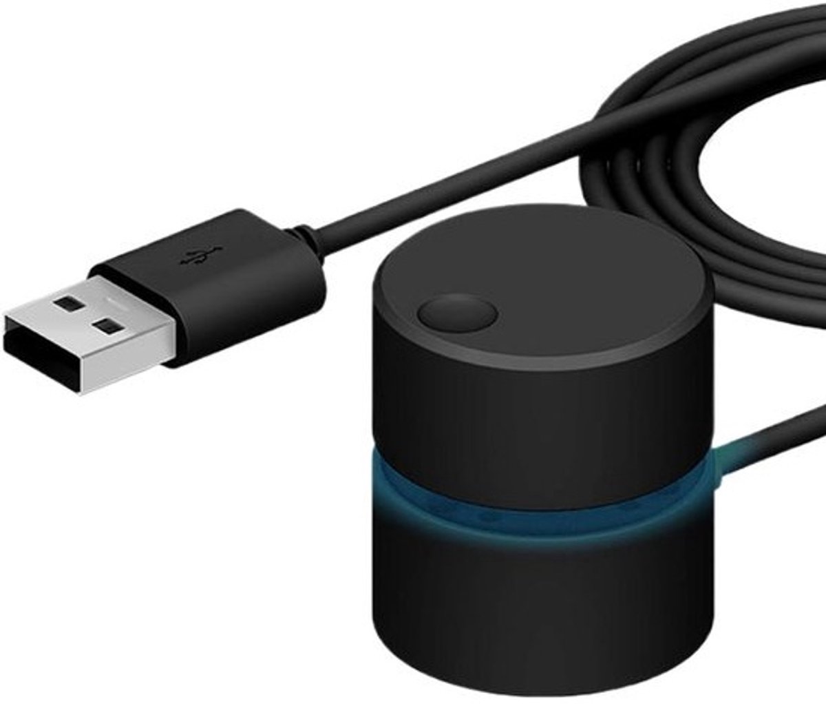 Multimedia Controller Knop - USB Volume Regelaar - Audio Instellen - Fysieke Knop Bediening - 3.5 cm - Zwart