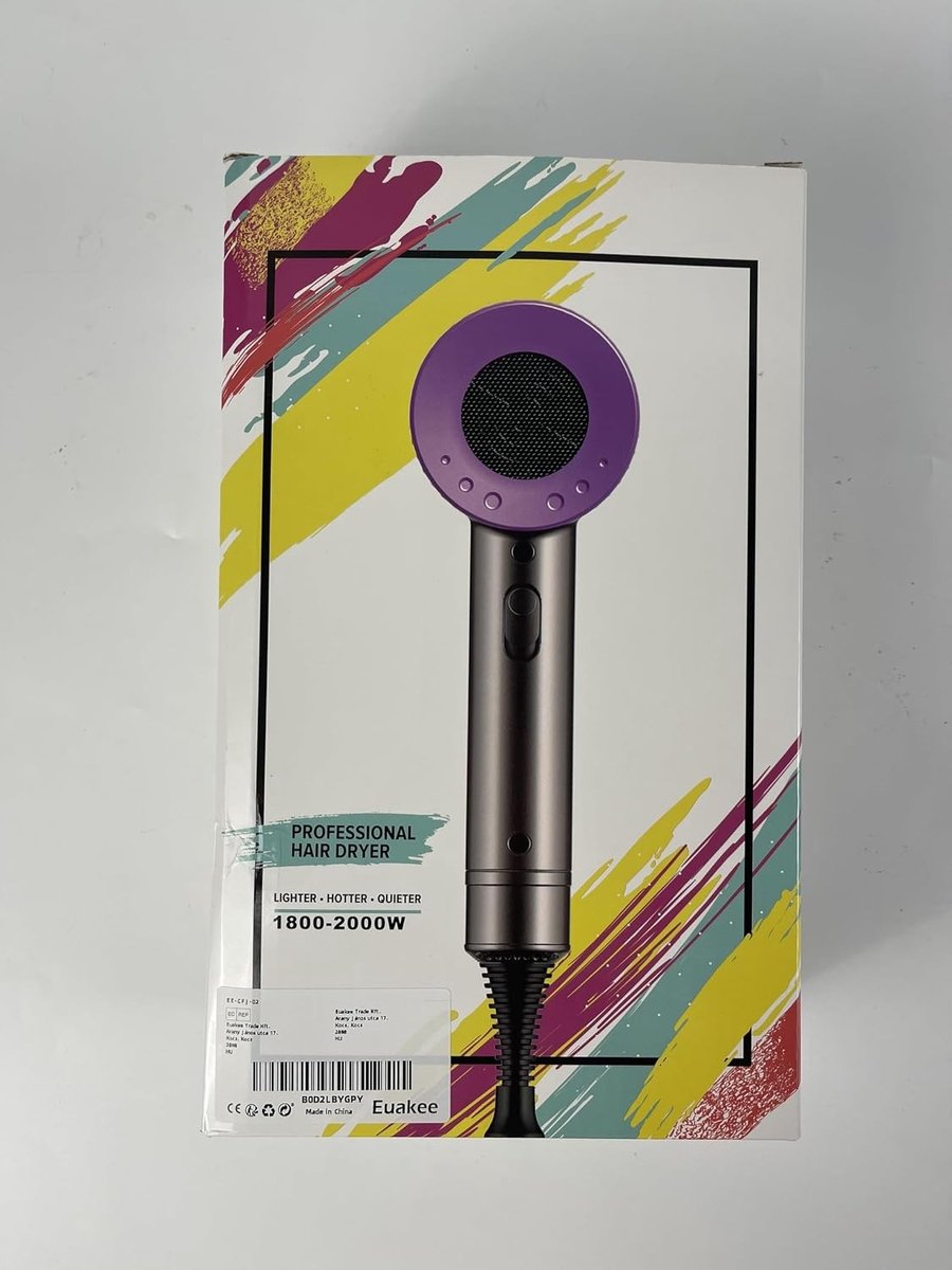 Professionele Haardroger - Grijs - 2000 W - Met Ionentechnologie - Voor Sneldrogen en Stylen