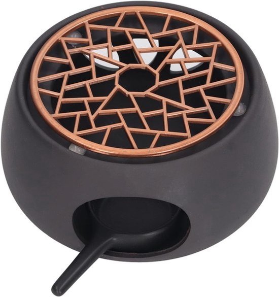 Keramische Theepot Warmer - Thee Accessoire - Dranken Warm Houden - Niet-elektrisch Ontwerp - 126 cm Breed - Zwart — afbeelding 2