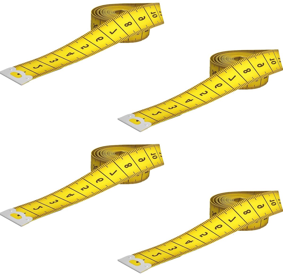 Dailygoods- Meetlint Dubbelzijdig 200 cm - Omtrekmeetlint - Meetlint