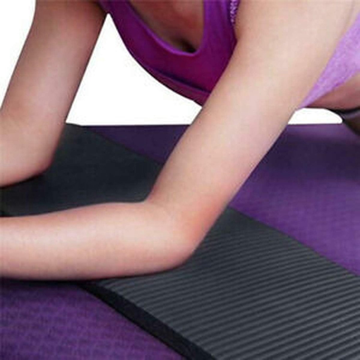 15 mm dikke antislip yogamat voor gewichtsverlies, meditatie, pilates en de sportschool - zwart