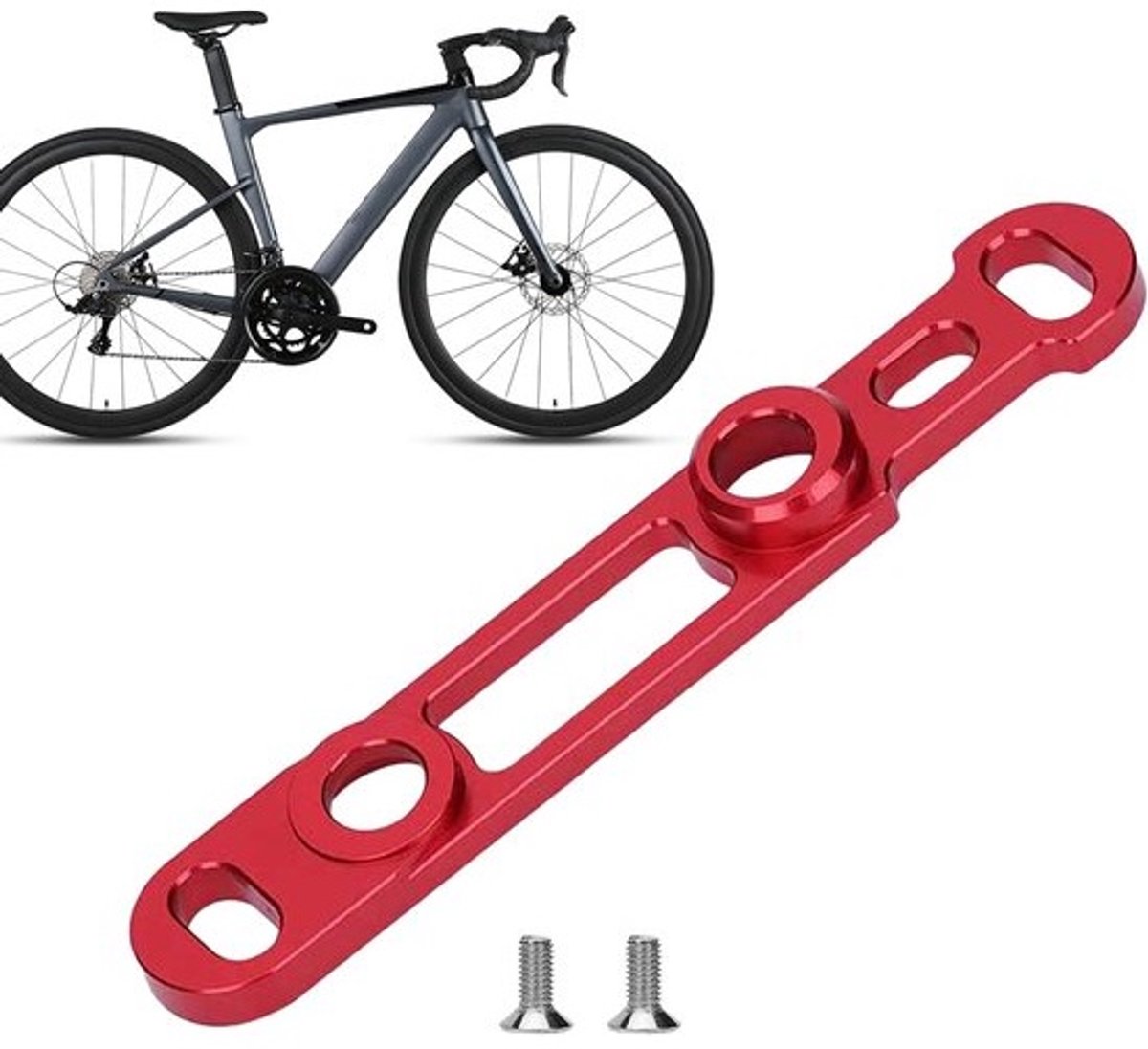 Fiets Schijfrem Adapter - Remonderdeel - Veilig Remmen - Geoptimaliseerde Stabiliteit - Compact Ontwerp - Oud Rood