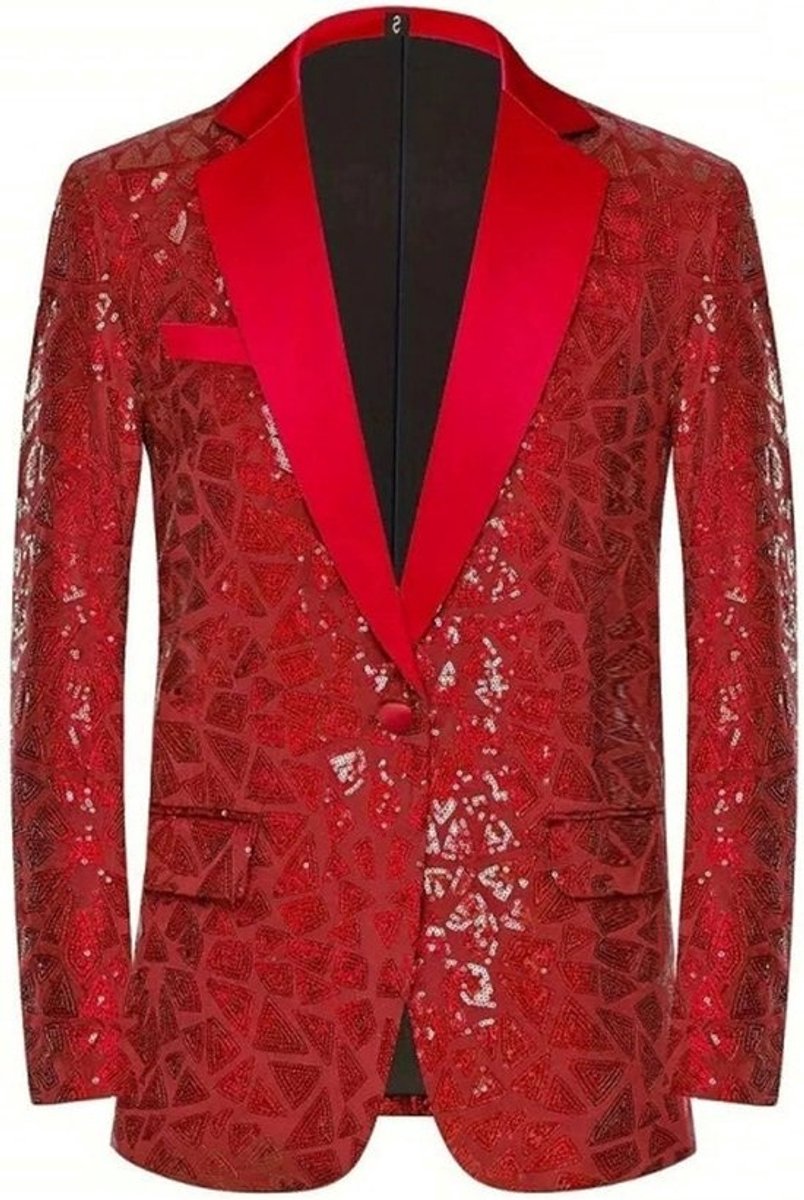 Kostuum Jasje - Glitters Jasje Heren - Feestelijke Optredens - Glanzend Polyester - Niet gespecificeerd - Zwart