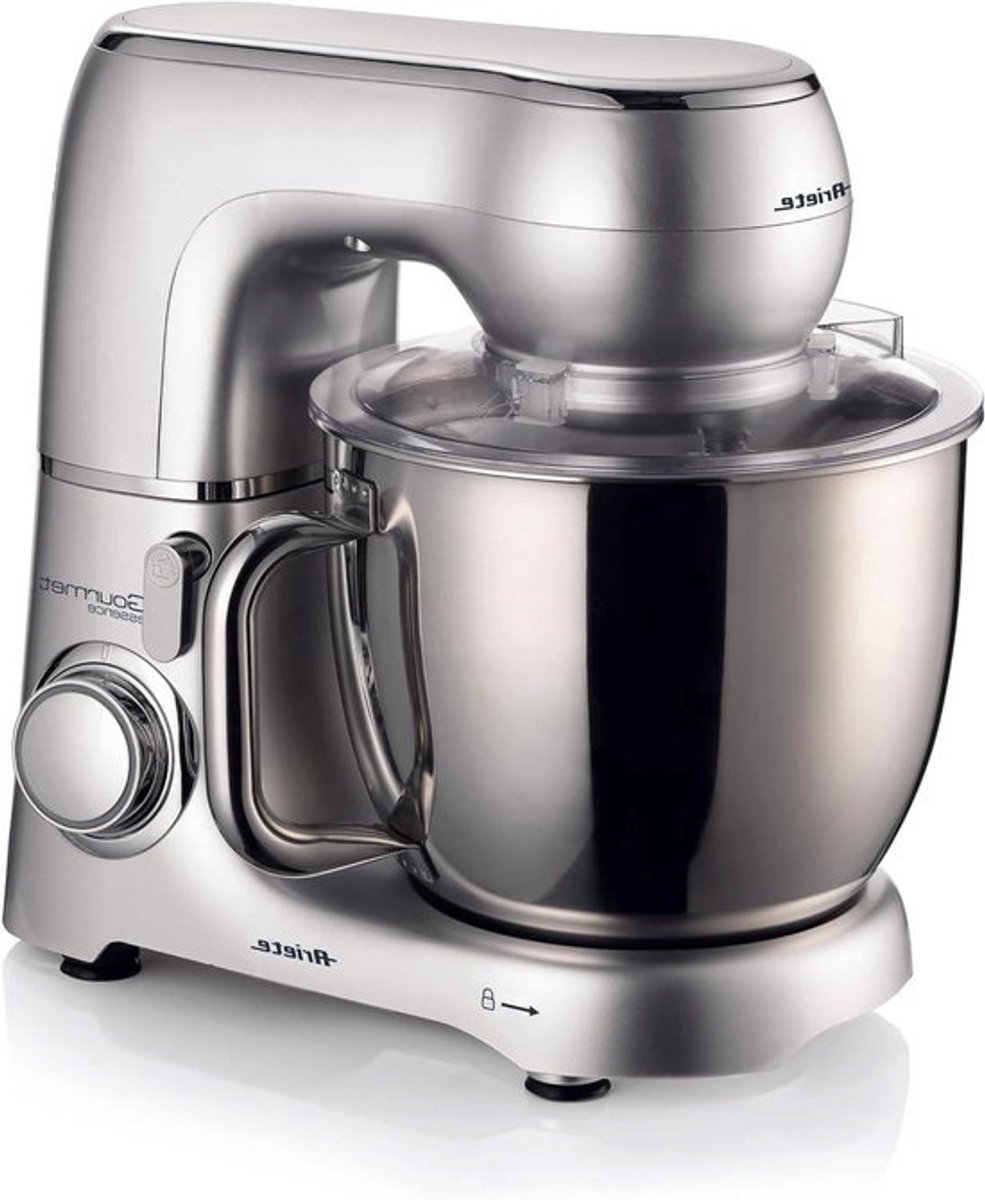 Planeetmenger - Keukenmachine Deegmachine - Zelf Bakken - Krachtige Motor - 5.2 liter - Zilver