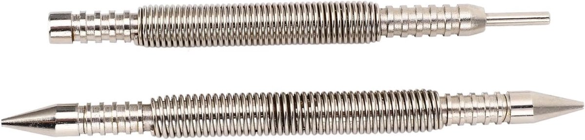 Dailygoods- Nagelsetter Dubbele Kop - Scharnierpenpons - Veerspijkerset - Hamerloze Nagelset - Voor Hout/Metaal - Compact maar krachtig - Spijkerzette