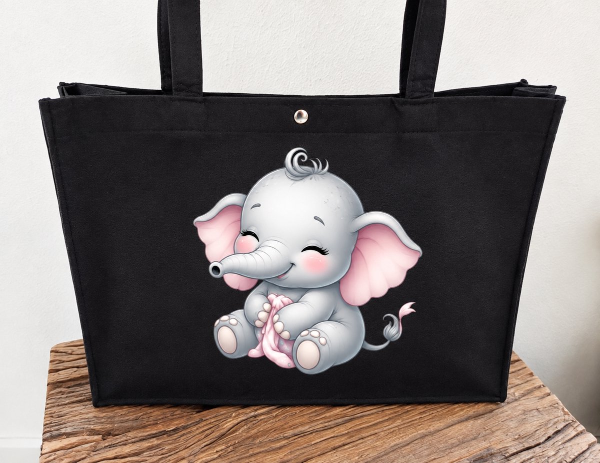 Tas met olifantje - Baby tas - Luier tas - Vilt tas - Kinder tas - XLX®