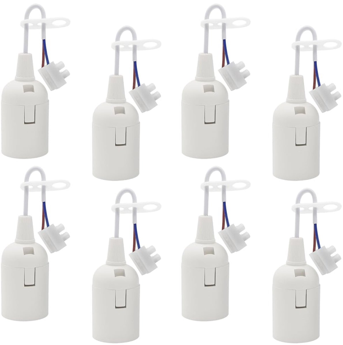 6 stuks E27 lampfitting wit E27 fitting met kabel 4A 250V gloeilampfitting geschikt voor doe-het-zelf verlichtingsarmaturen binnenshuis
