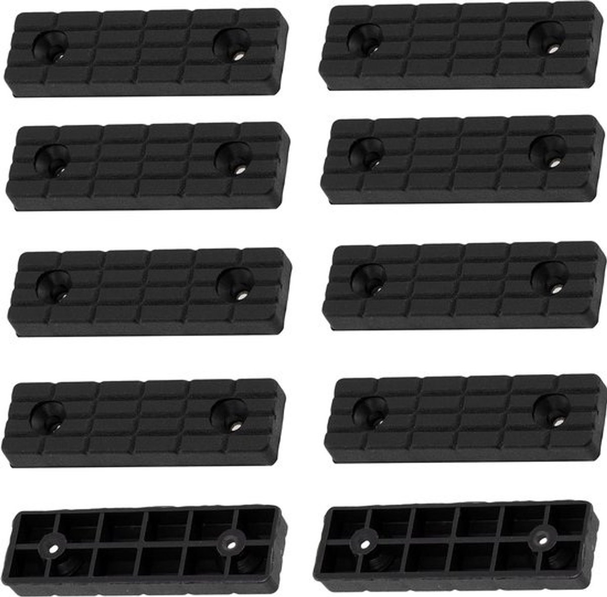 Meubelschaatsen - Vloerbeschermers meubels - Meubels verhogen - Met schroefkop verberging - 56 x 16 mm - Zwart