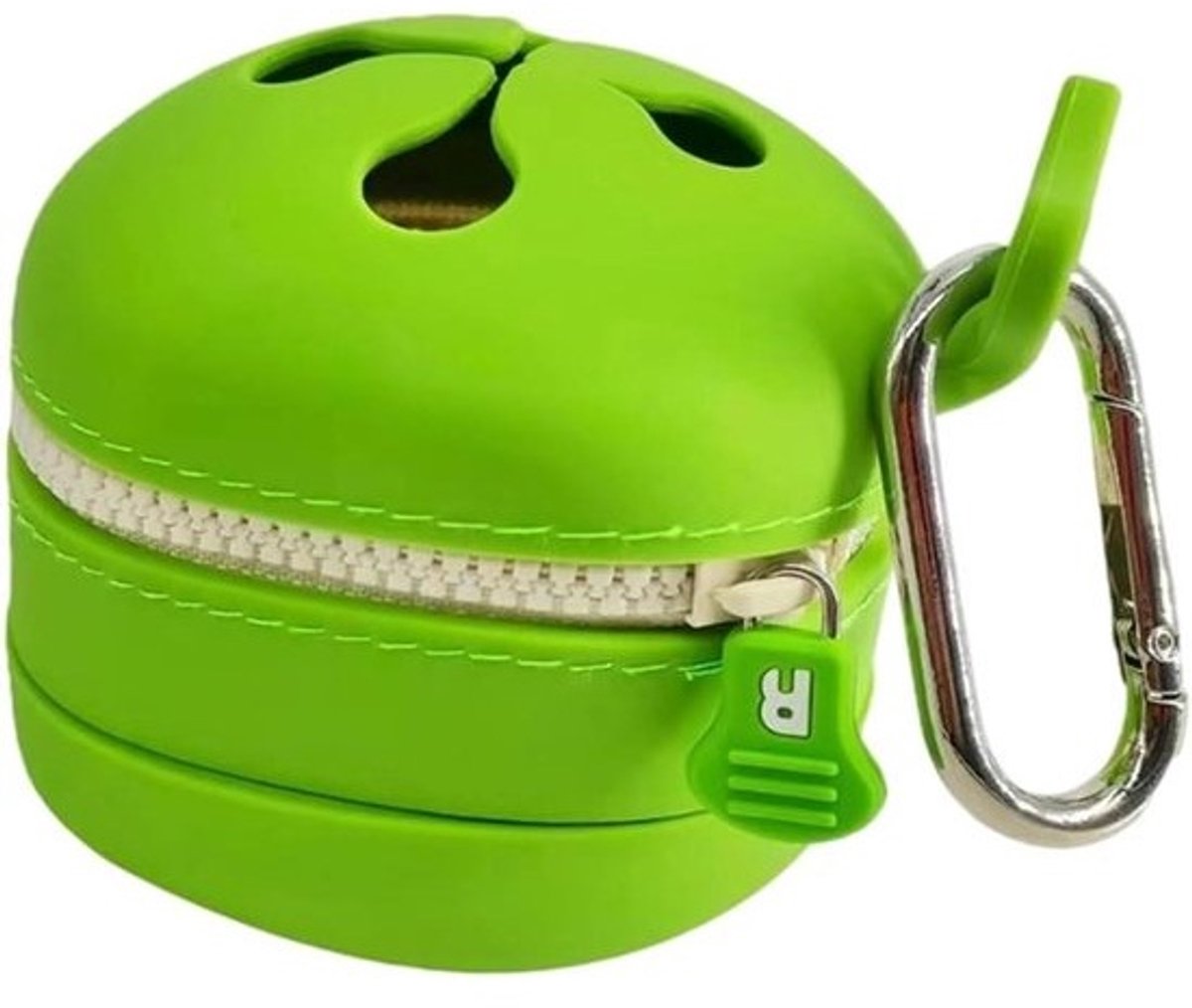 Hengelafvalbak - Opvouwbare Vuilnisbak - Visafval Verzamelen - Met Karabijnhaak - 10.5 cm - Groen