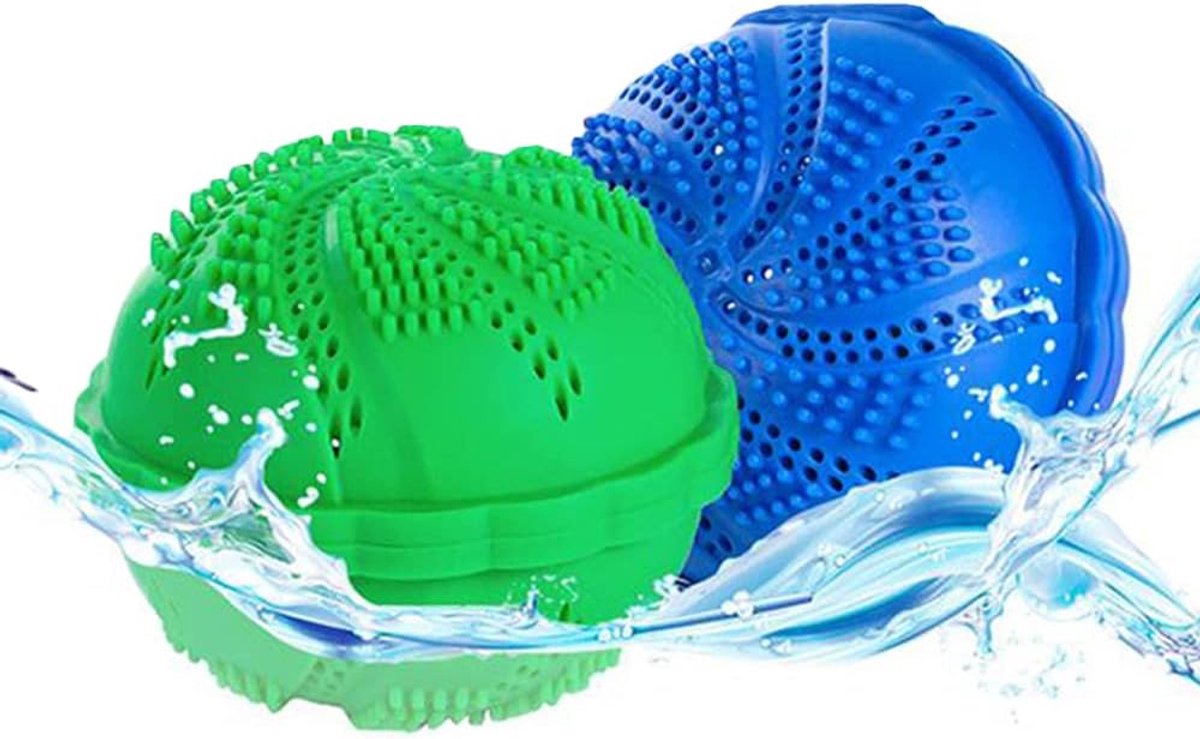 2 stuks wasballen, 1000 x herbruikbare wasballen voor wasmachine, versterken het waseffect en voorkomen verstrengeling