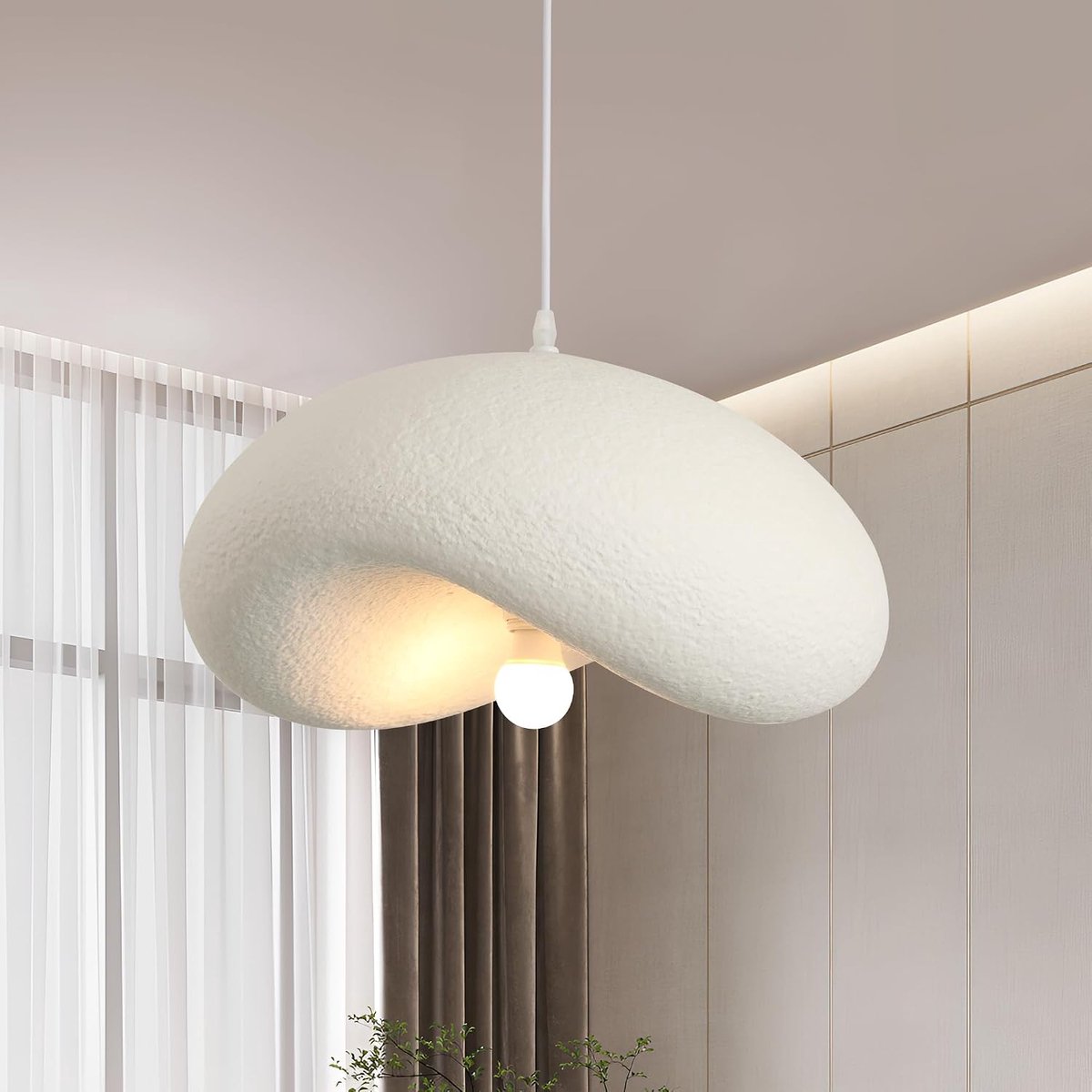 Plafondlamp Wabi-Sabi, E27 Japanse verlichting Plafondlamp Inrichting voor Keukeneiland Slaapkamer Eetkamer Hal (D,30CM)