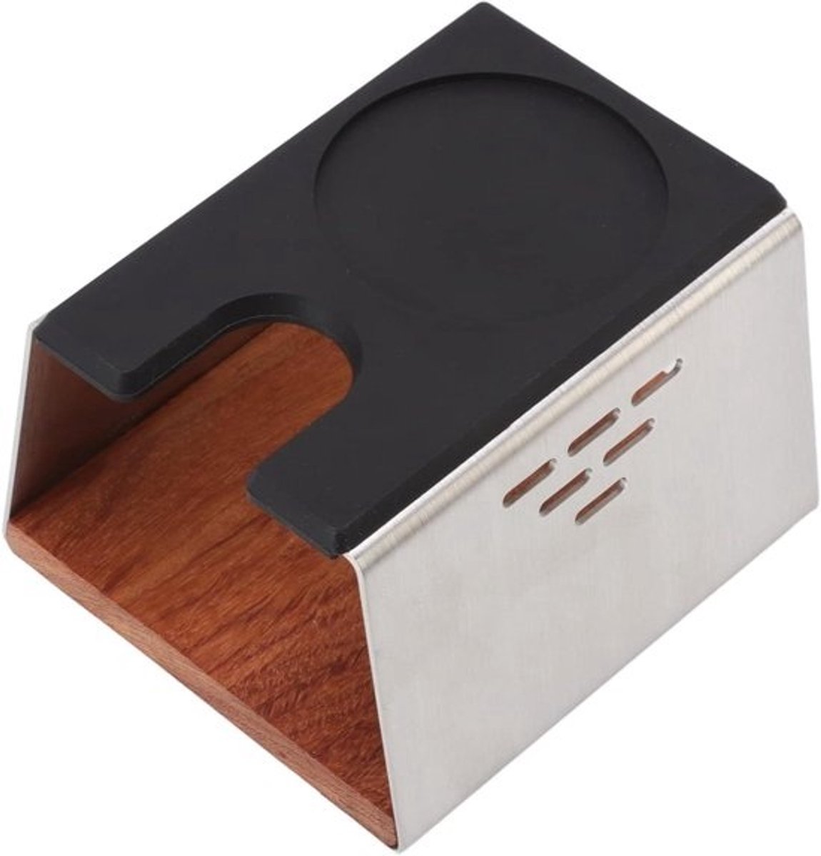 Koffie Tamper Houder - Barista Tool Stand - Koffie Bereiden - Stabiel Trapeziumontwerp - 12 x 11 x 9 cm