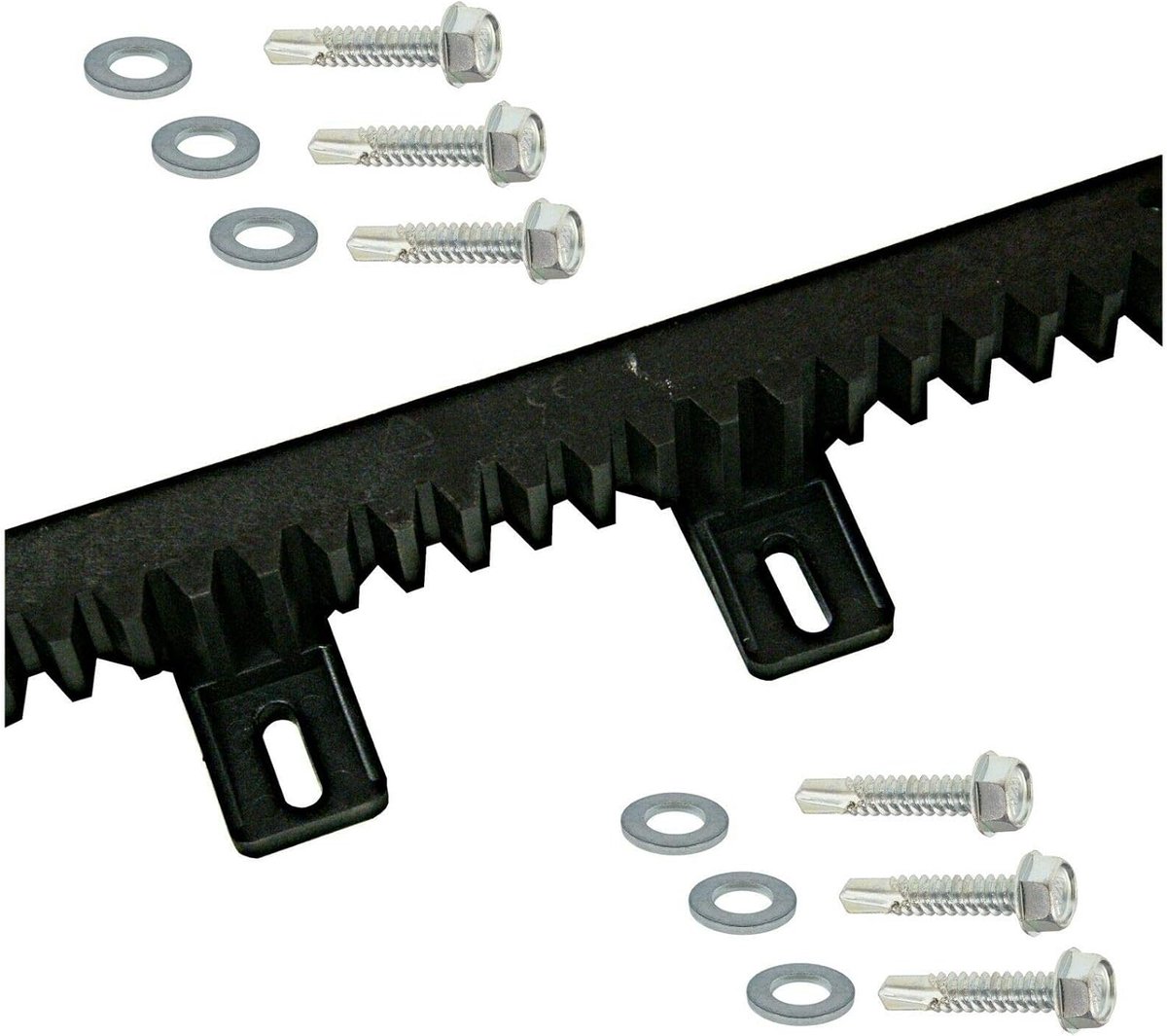 Tandstaaf 1,0m lang voor schuifdeuren, aandrijving max 700kg Nylon Modul4 M4