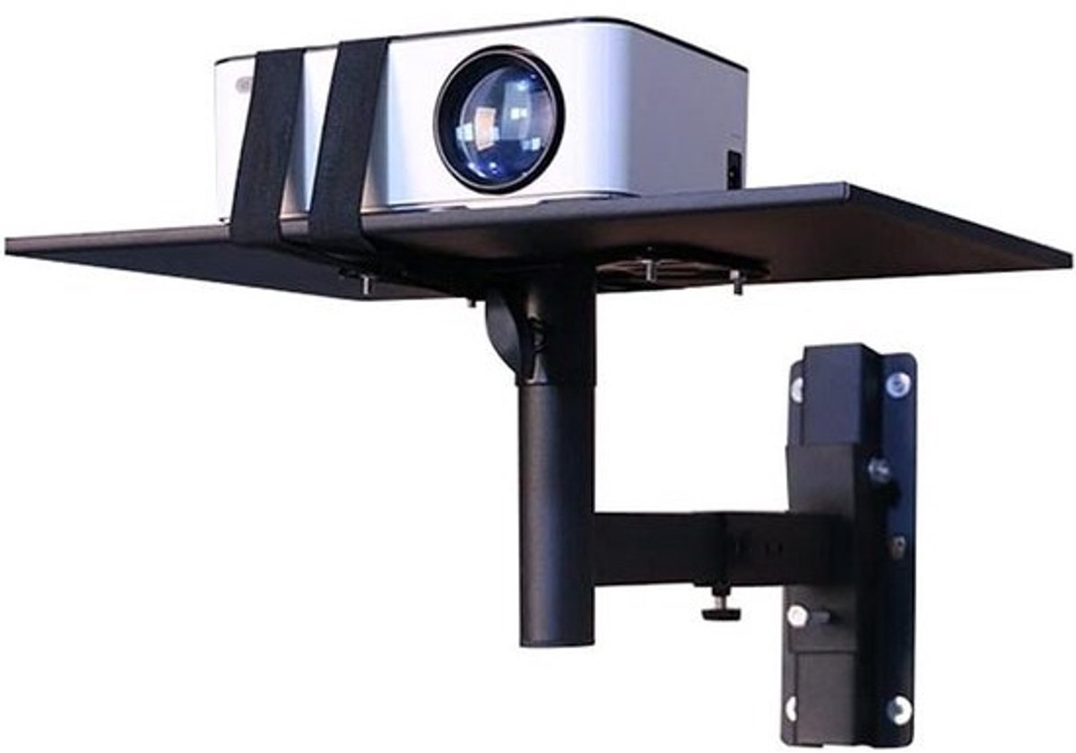 Luidspreker Wandbeugel - Projector Plank - Audio Verbeteren - Metalen Interne Structuur - 141 x 10 x 92 cm - Zwart