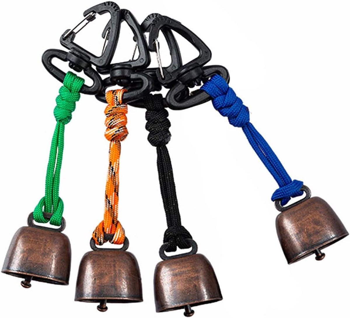 4 stuks anti-beerklokken, berenklokken, set van 4 berenklokken, wandelen, geitenklokken, retro mini-anti-verliesbel, luide berenklokken, veiligheidsfluitje voor kamperen, wandelen, outdoor