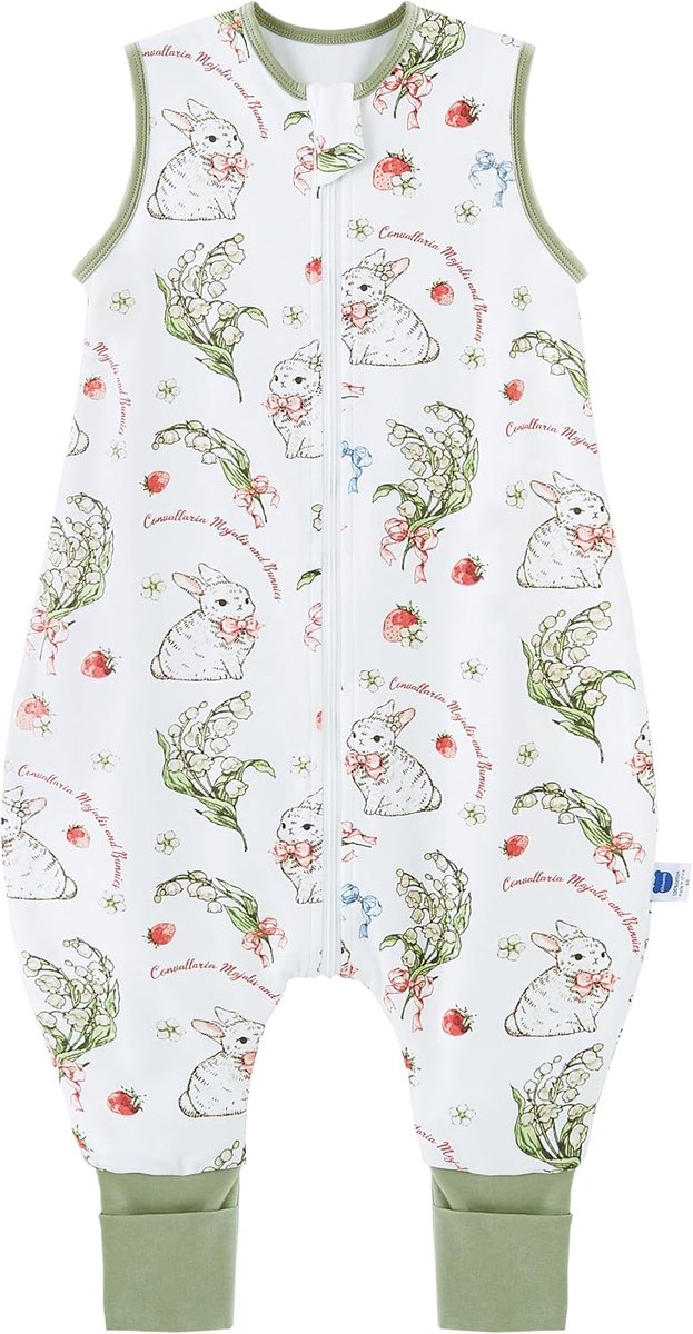 Babyslaapzak met pijpen, TOG-waarde van 2,5, winterslaapzak, uniseks, slaapzak voor het hele jaar door met voeten, babyslaapzak voor kinderen