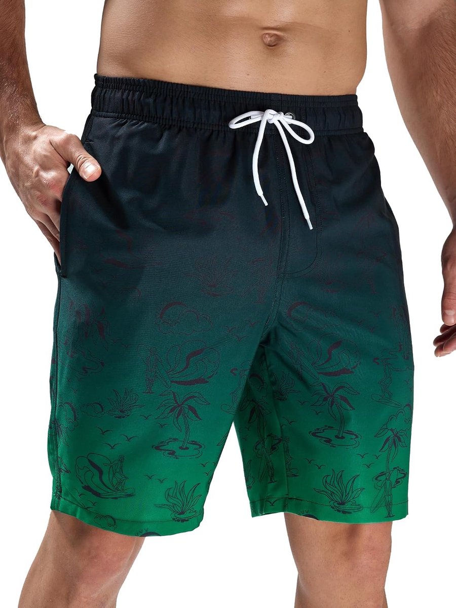 Shorts Zwemshorts Sneldrogende Heren Zwemshorts & Trunks Strandshorts Lang met Multi-Zakken Surf