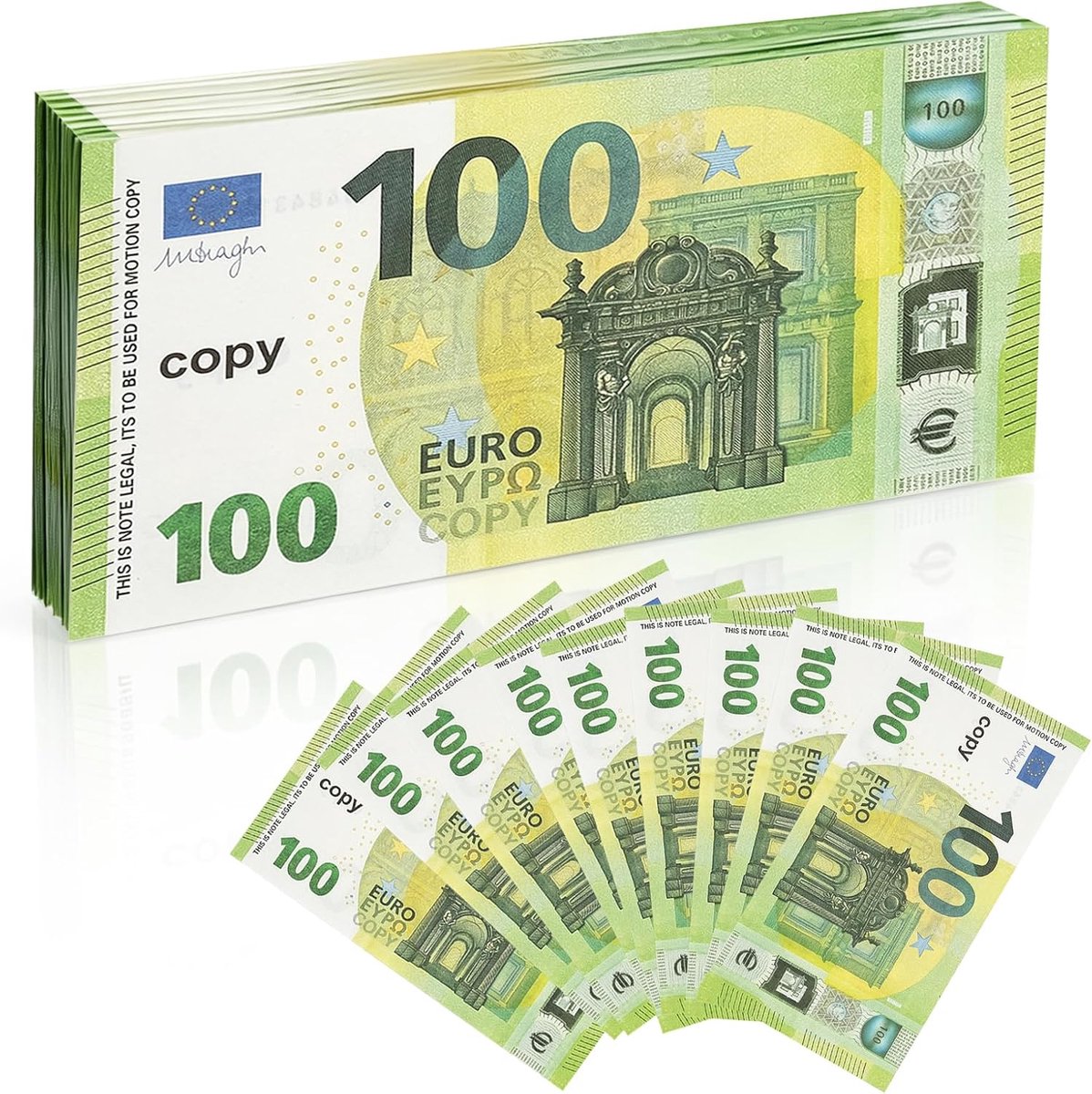 Prop Money 100 Nep Notes voor Film, TV & Fotografie, Realistische Prop Cash voor Content Creators, Games & Pranks, Pretend Play
