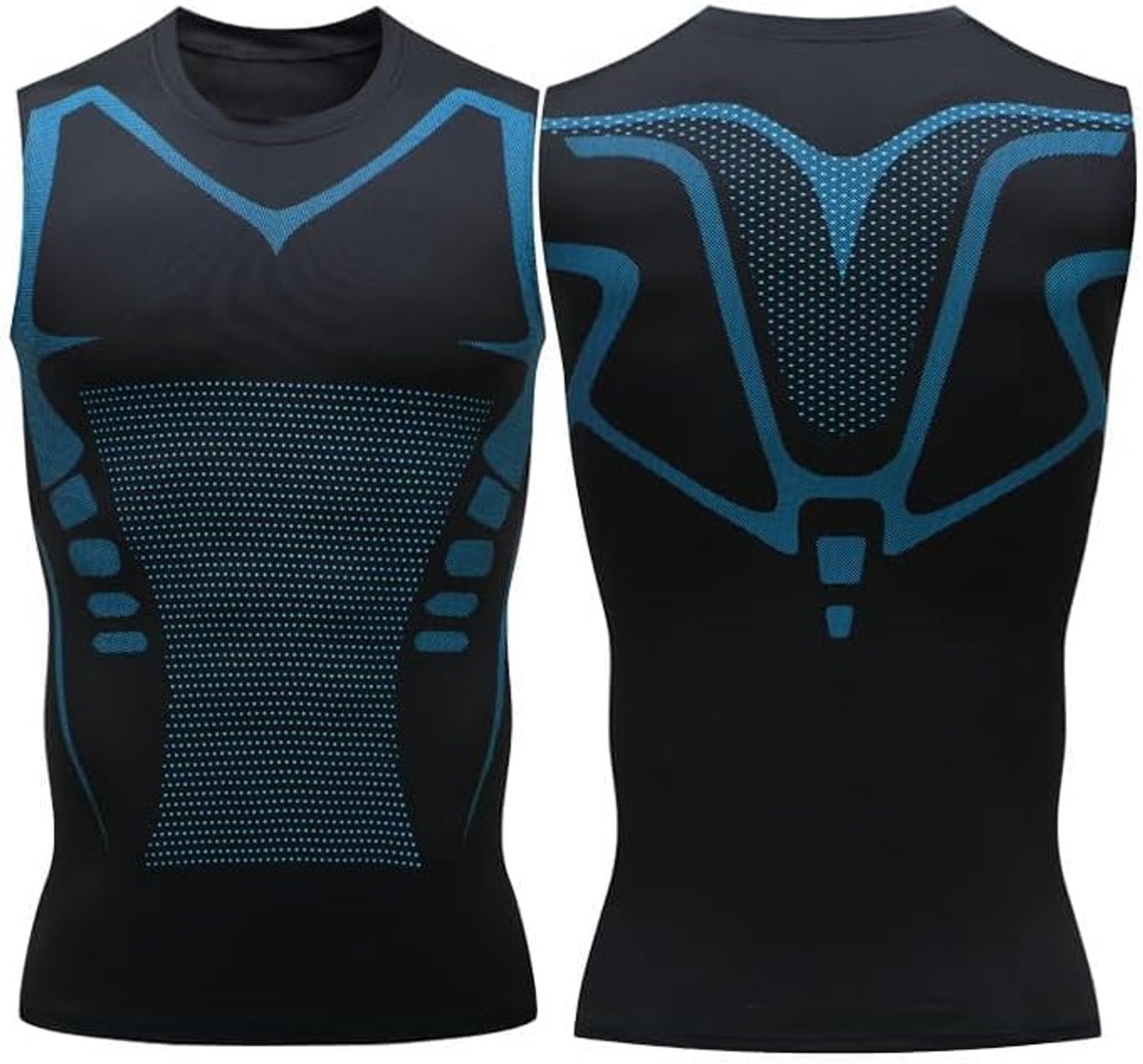 Dry Compressieshirt met korte mouwen voor heren, vormend vest, comfortabel en ademend