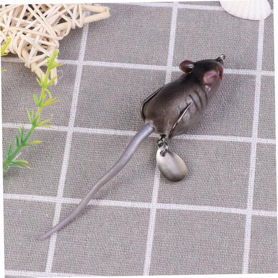 kunstaas visuitrusting muis swimbaits rat visaas rat swimbaits long throw zoetwater haak muis simulatie aas prikkelbait bionisch nep aas — afbeelding 3