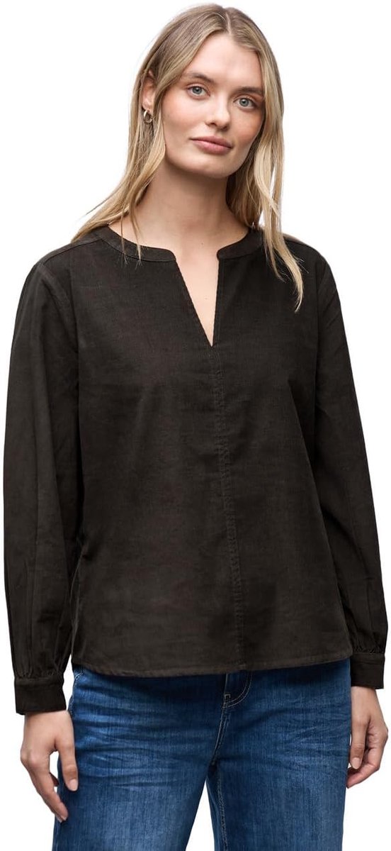 One 3412338 Effen kleur corduroy blouse, ultra diep bruin, 48 vrouwen