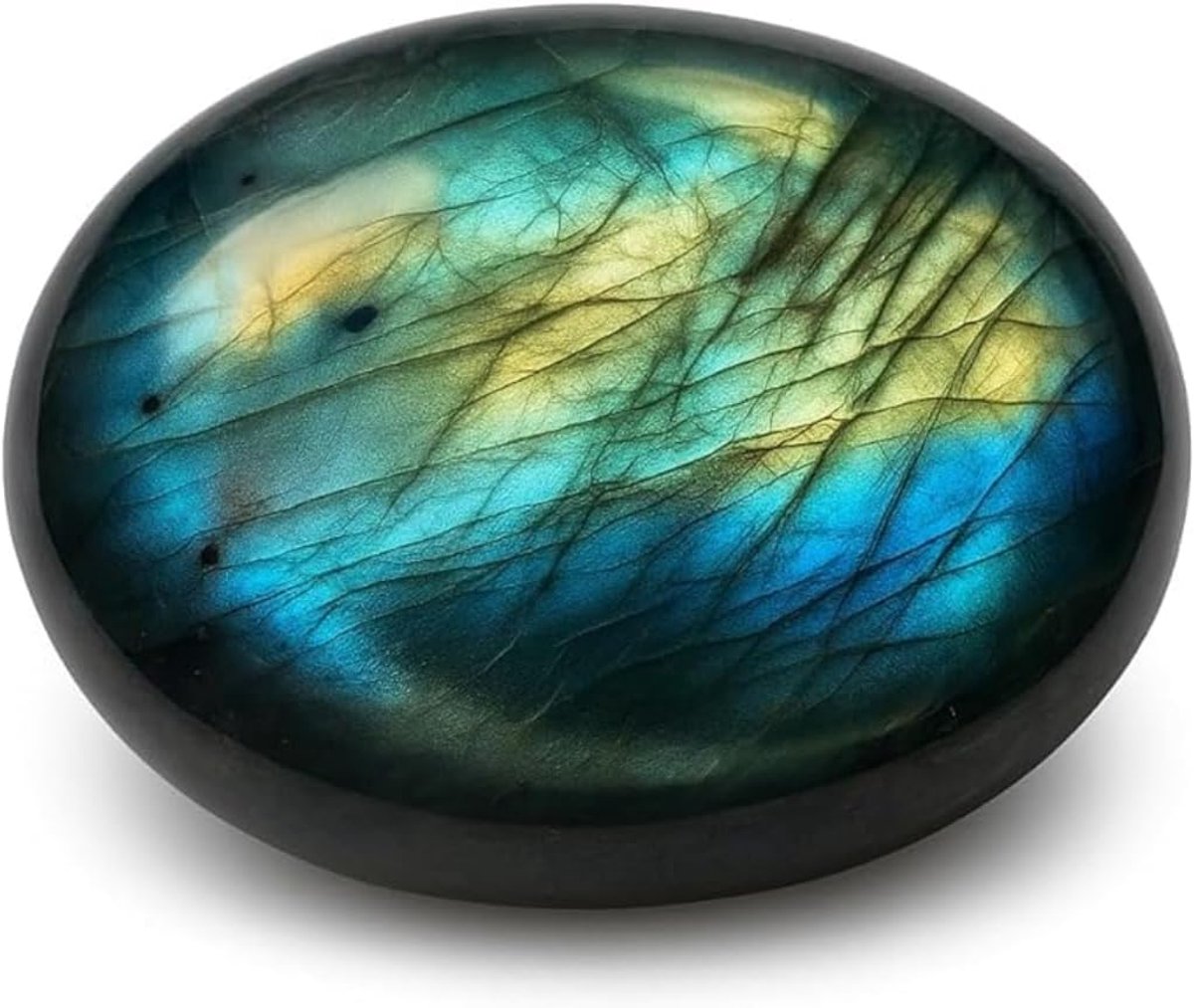 natuurlijke labradoriet + gratis zakje | zaksteen, meditatie, helende therapie en decoratie | Reiki welzijn tegen stress chakra | therapeutische steen | 100% handgemaakt