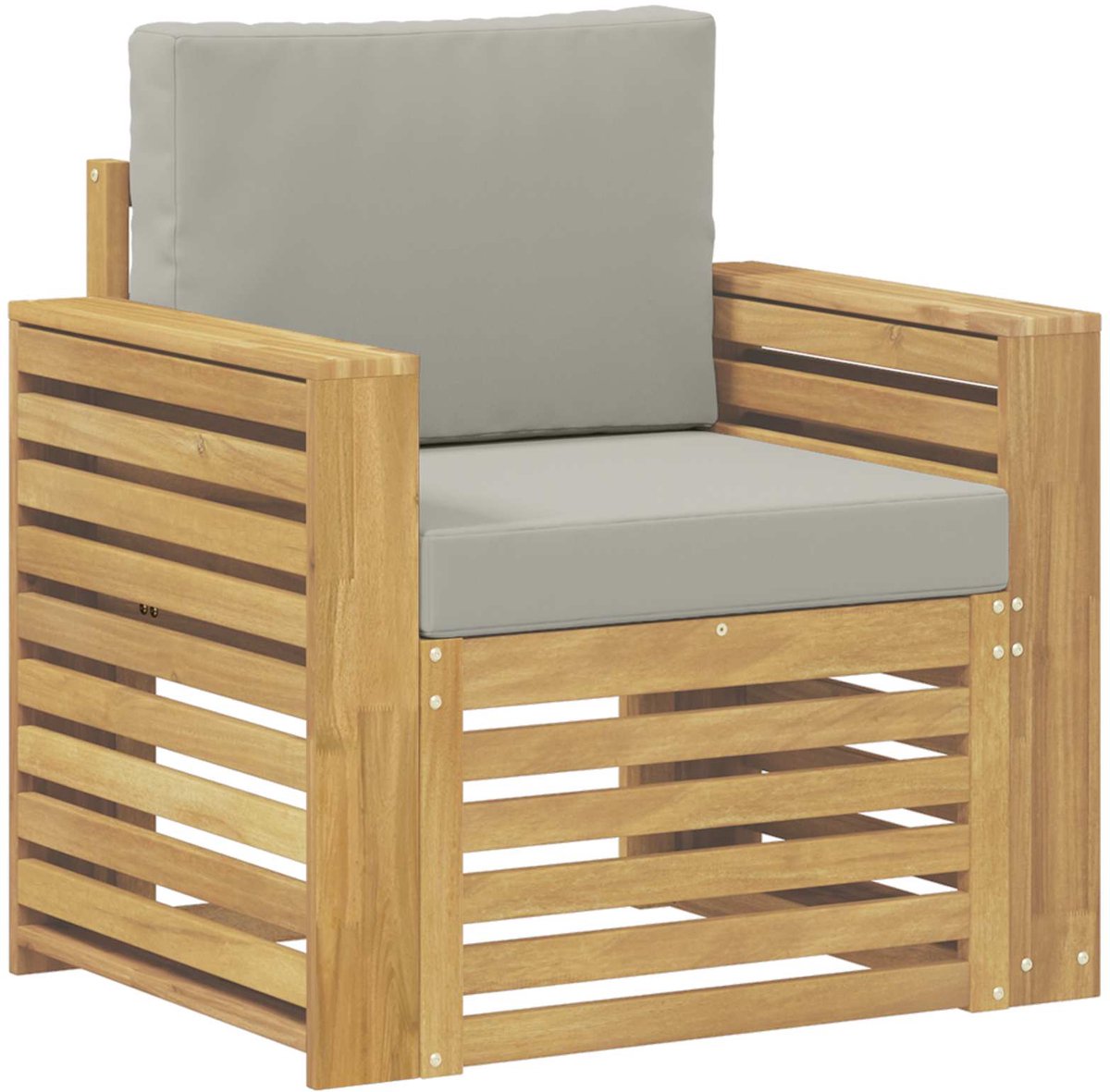 vidaXL - Buiten - bank - set - Polyester - Wit