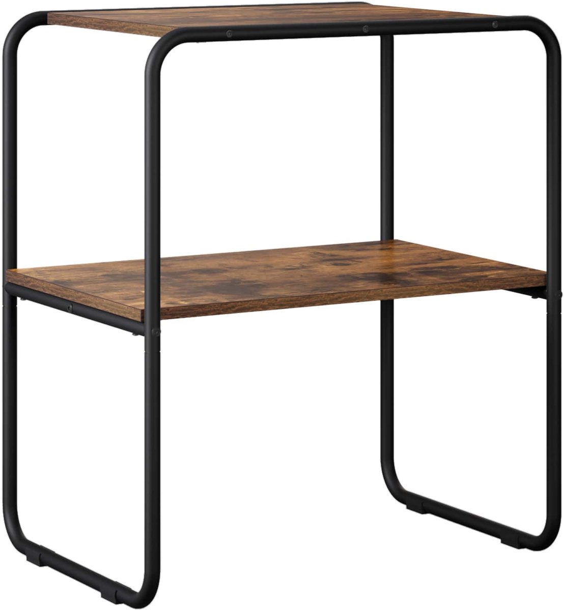 vidaXL Wandtafel - Gerookt - eiken - 80 - x - 42,5 - x - 70 - cm - Bewerkt - hout