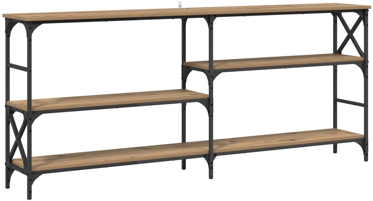 vidaXL Wandtafel - metaal - PB Artisanaal eiken