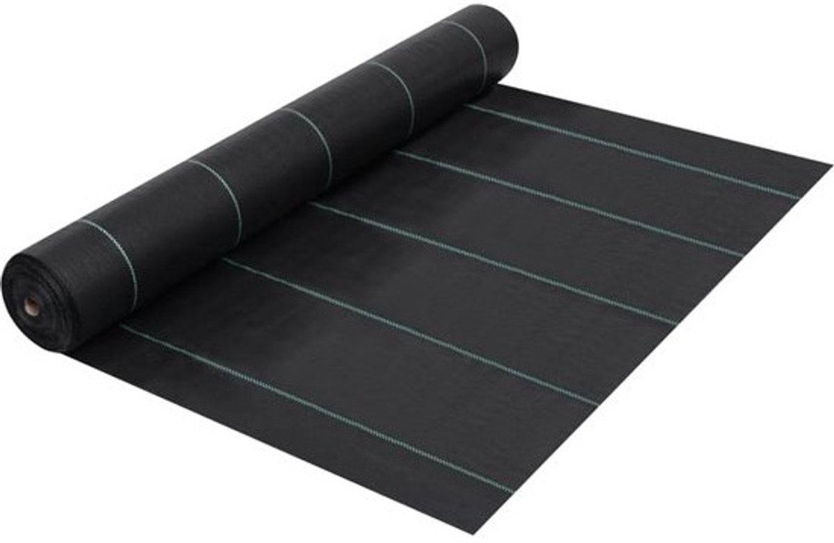 Onkruiddoek 1x100m PP Zwart voor Tuin en Landschap