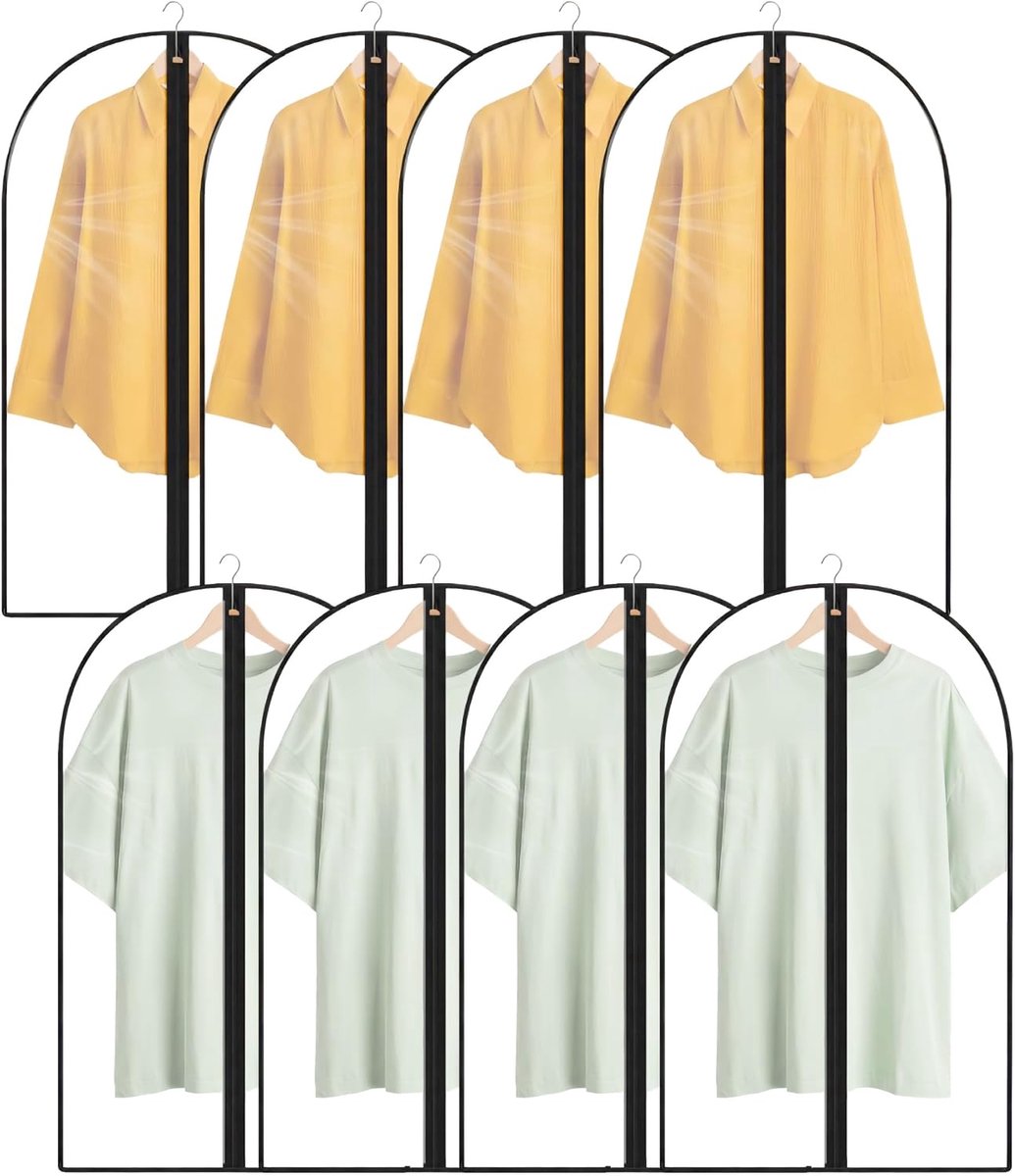 8 stuks 100 x 60 cm mottenbestendige kledingzakken met