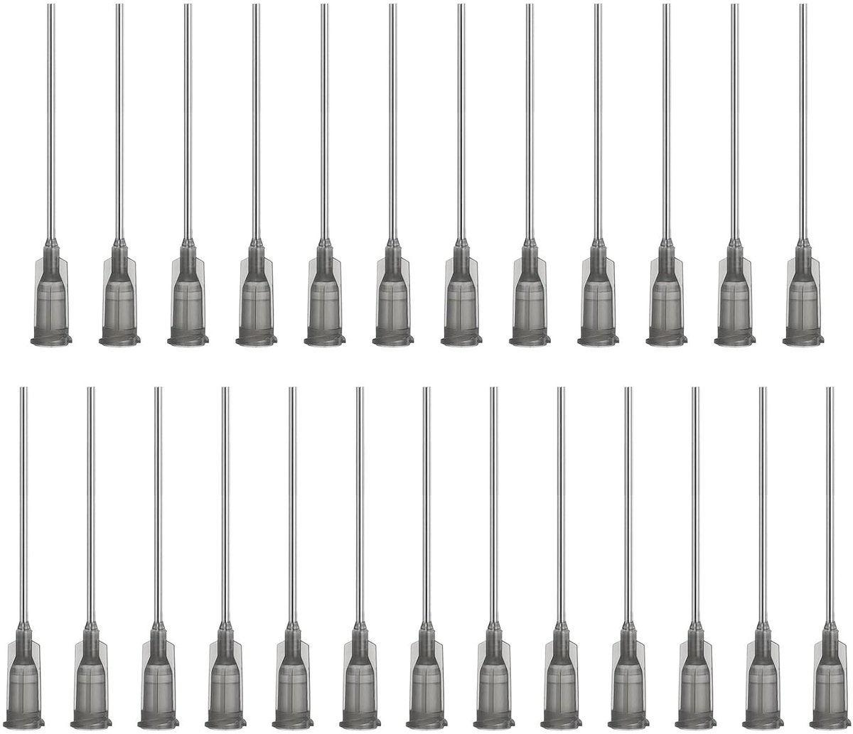 Doseernaalden met stompe punt, 5 cm, 25 stuks 16G industriële vloeistofdoseercanule met Lure-Lock voor het bijvullen van vloeibare inkt en lijm