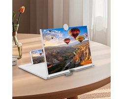 Telefoon Schermvergroter - Vergrootglas Projector - Films Kijken - Meerdere Hoekinstellingen - 15 x 12 cm - Wit