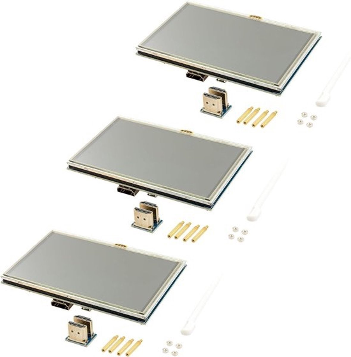 TFT LCD Scherm - Touchscreen Display - Projecten Uitbreiden - HDMI Aansluiting - 5 Inch - Zwart