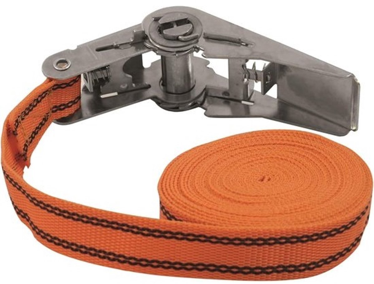 Ratelspanband 5 meter 25 mm 125/250 daN - Oranje Spanbanden met ratel