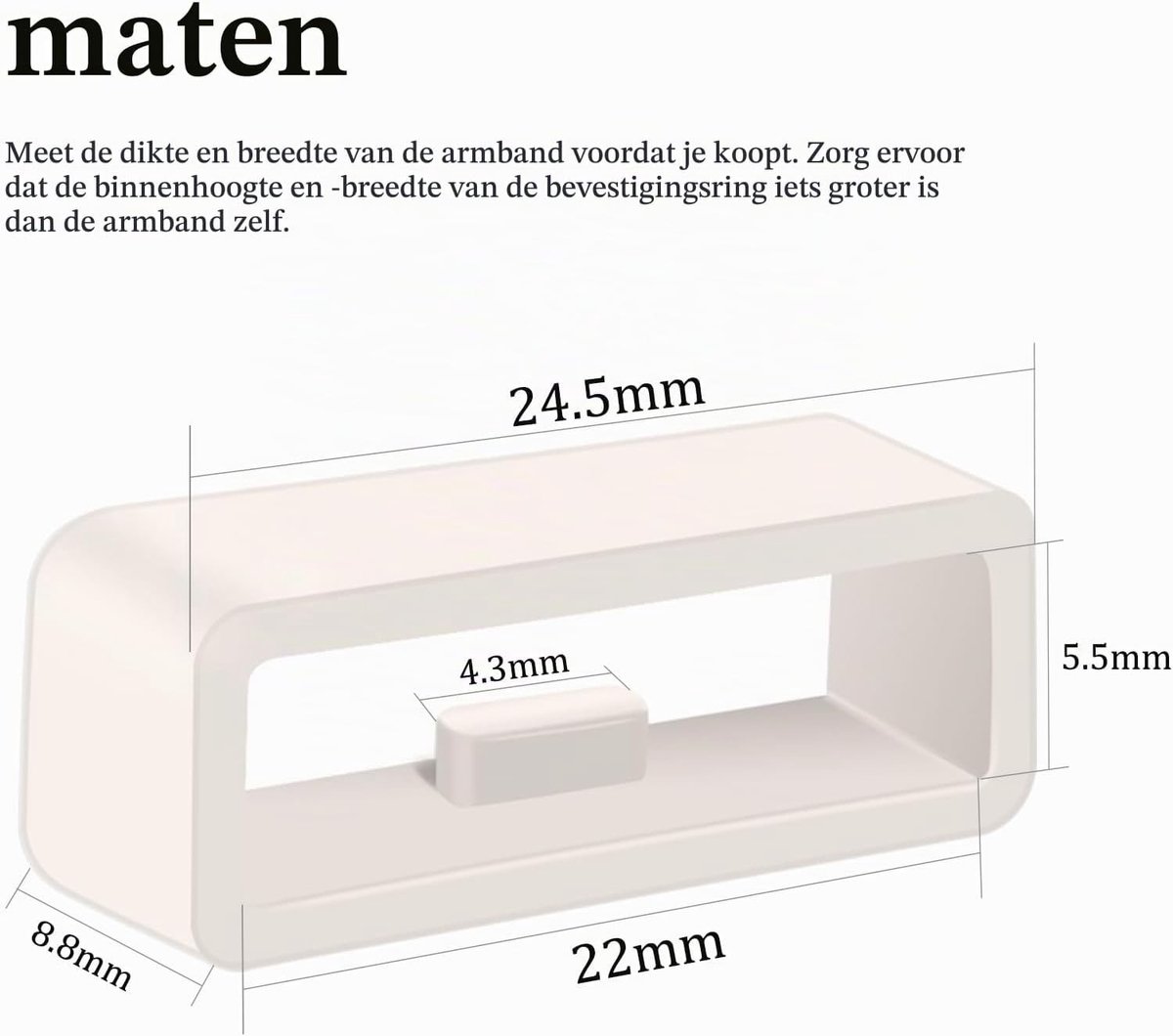 Rubberen horlogeband - Pools - Siliconen Reservearmband Lus - Unisex - 6 Stuks